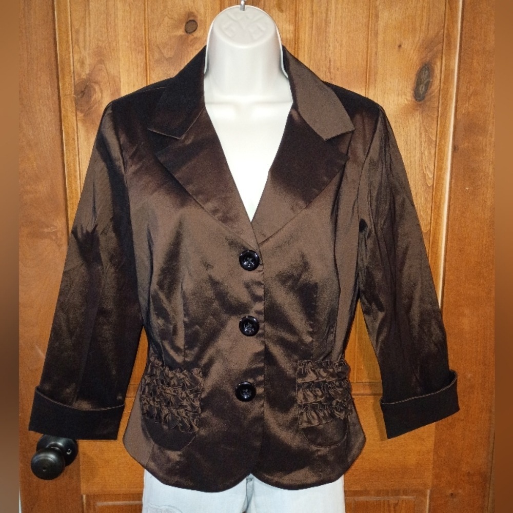 Vintage Cachet Dark Brown‎ Women's Blazer